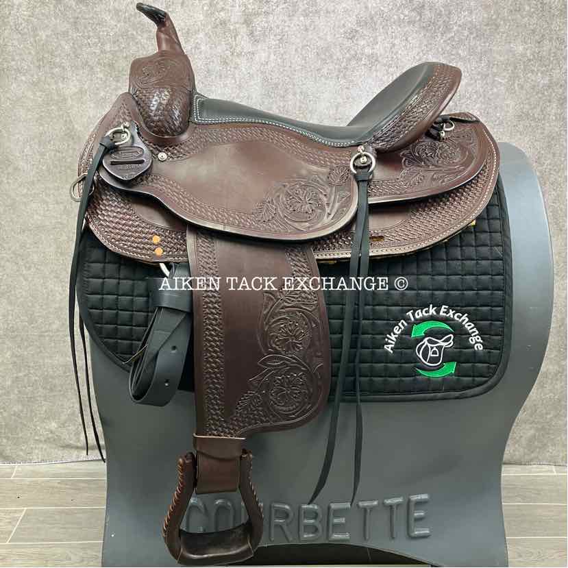 Dakota 2214 Haflinger Western Saddle, 17" Seat, Extra Wide Steele Equi-Fit Tree