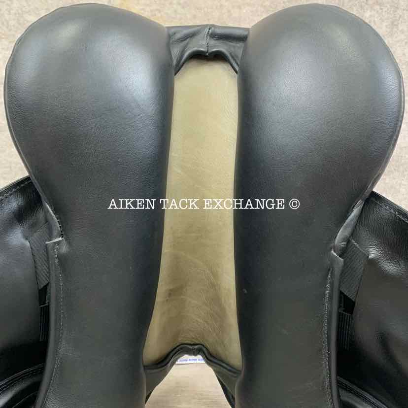 2018 Custom Saddlery Advantage Monoflap Dressage Saddle, 17.5” Seat, Adjustable Tree, Wool Flocked Panels
