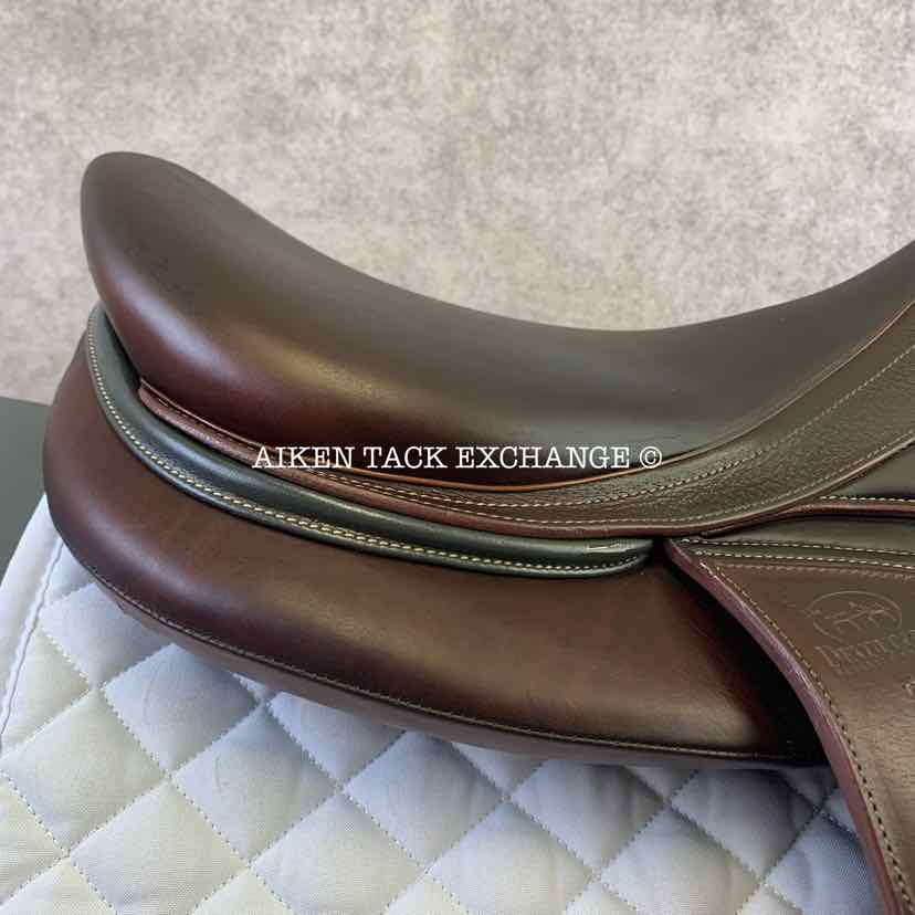 2020 Devoucoux Chiberta Lab Monoflap Jump Saddle, 18" Seat, 2AA Flap, Medium Tree, D3D Panels, Full Buffalo Leather