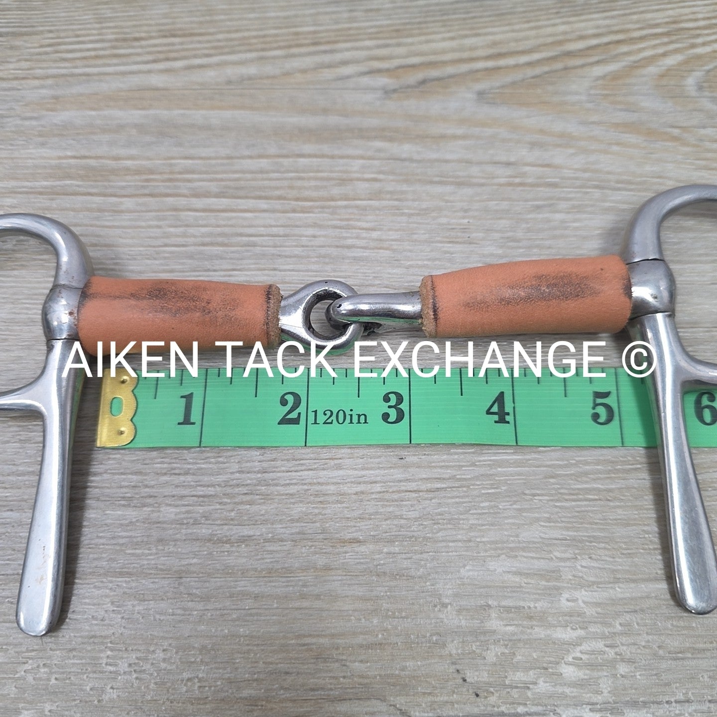 Half Cheek Leather Covered Single Joint Bit 5"