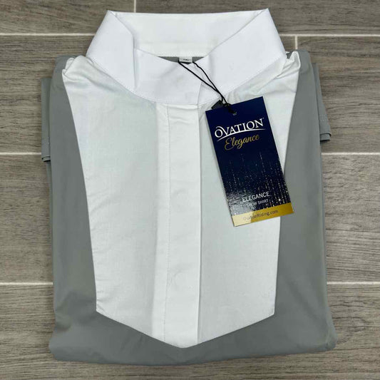 Ovation Elegance Short Sleeve Show Shirt, Grey, Size X-Large