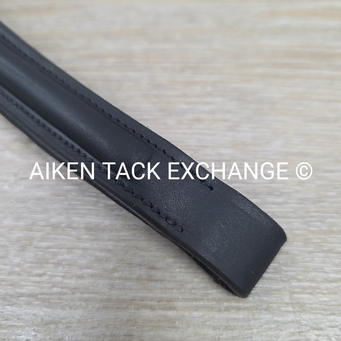 Padded Fancy Stitched Raised Browband, Black, Size 14.5