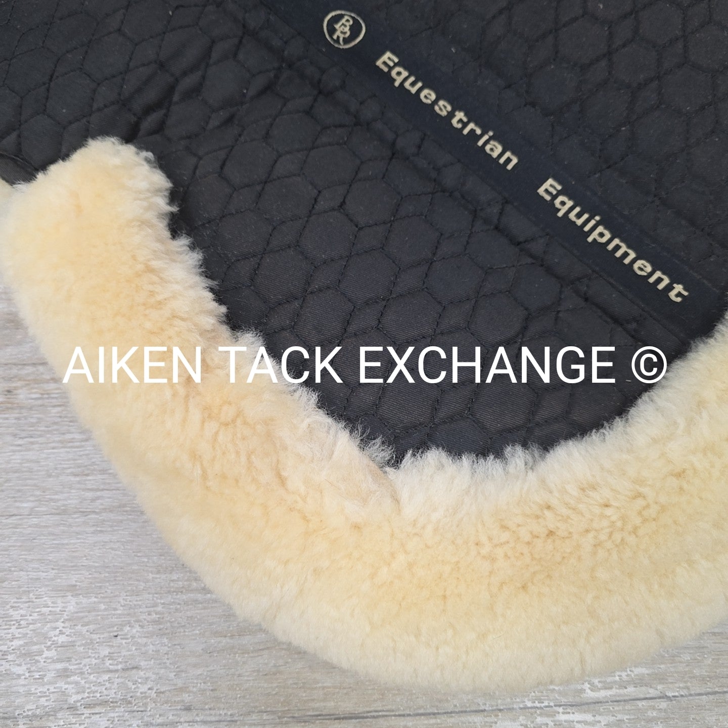 BR Equestrian Shimmable Sheepskin Half Pad, Size Full