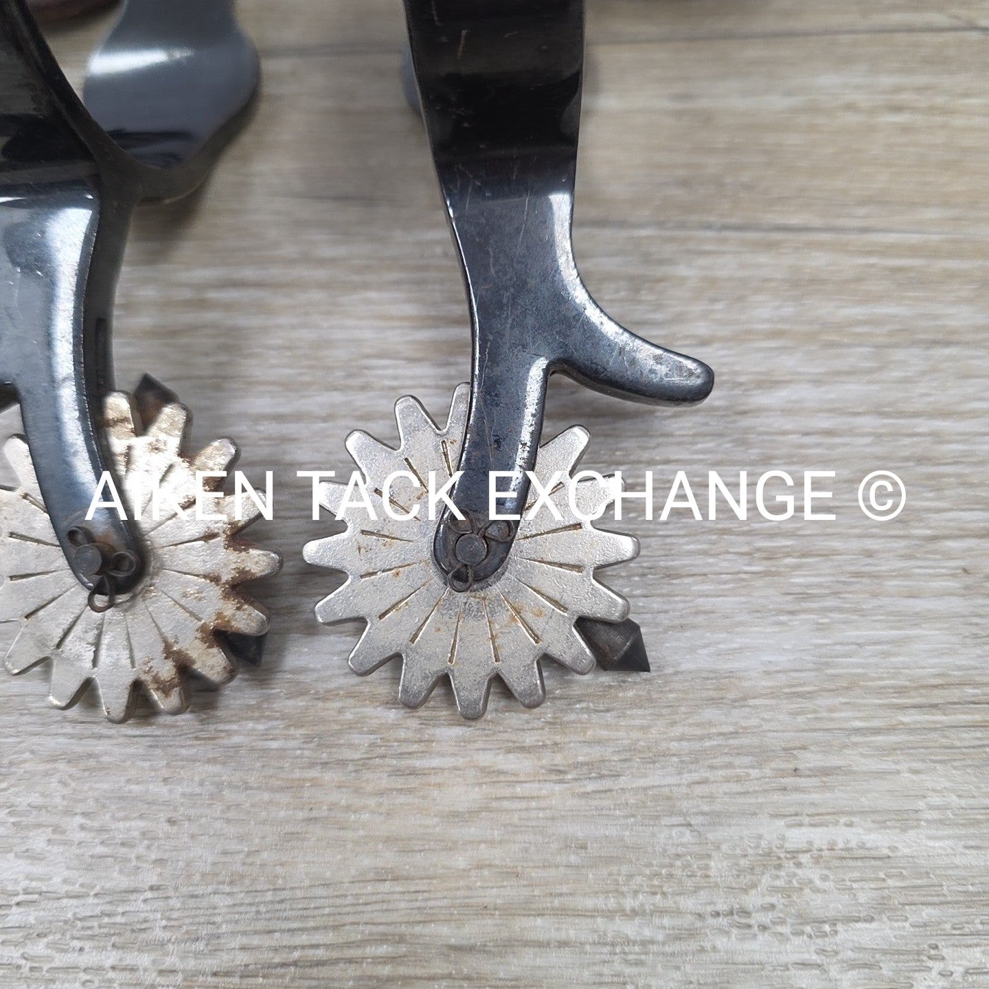 Kelly Silver Star Western Spurs with Rowels & Leather Spur Straps