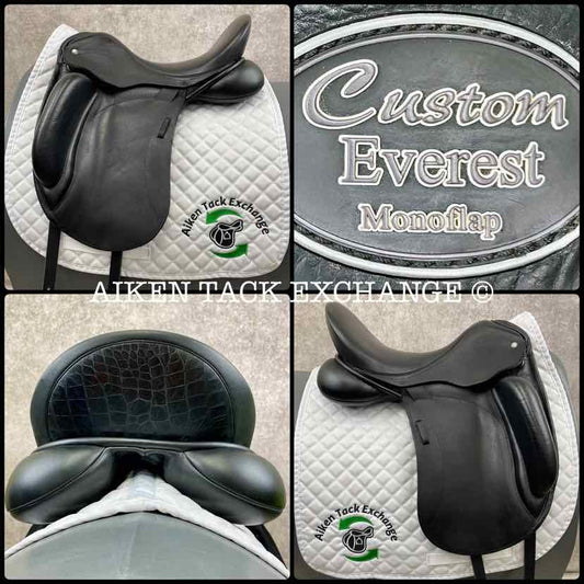 2015 Custom Saddlery Everest Monoflap Dressage Saddle, 17.5" Seat, Adjustable Tree, Wool Flocked Panels