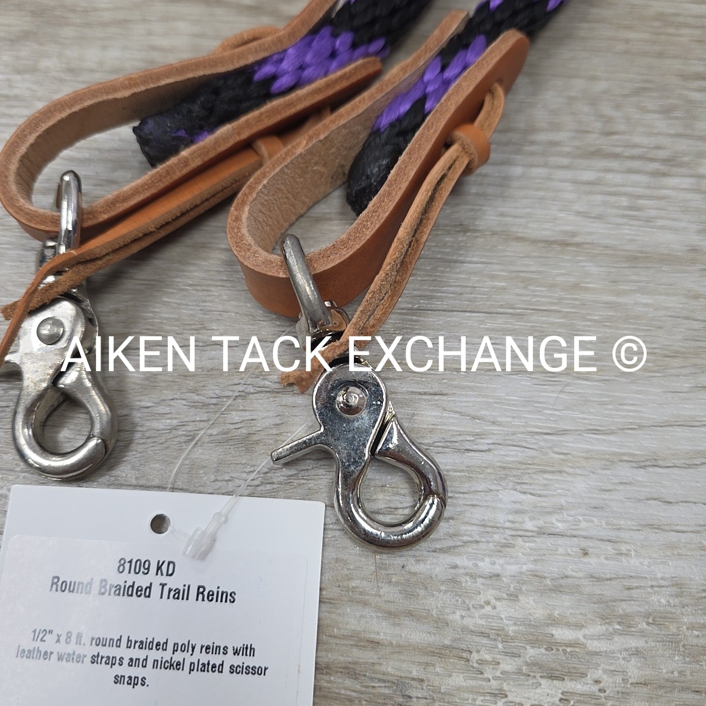 Mustang Round Braided Trail Reins, 1.5' x 8'