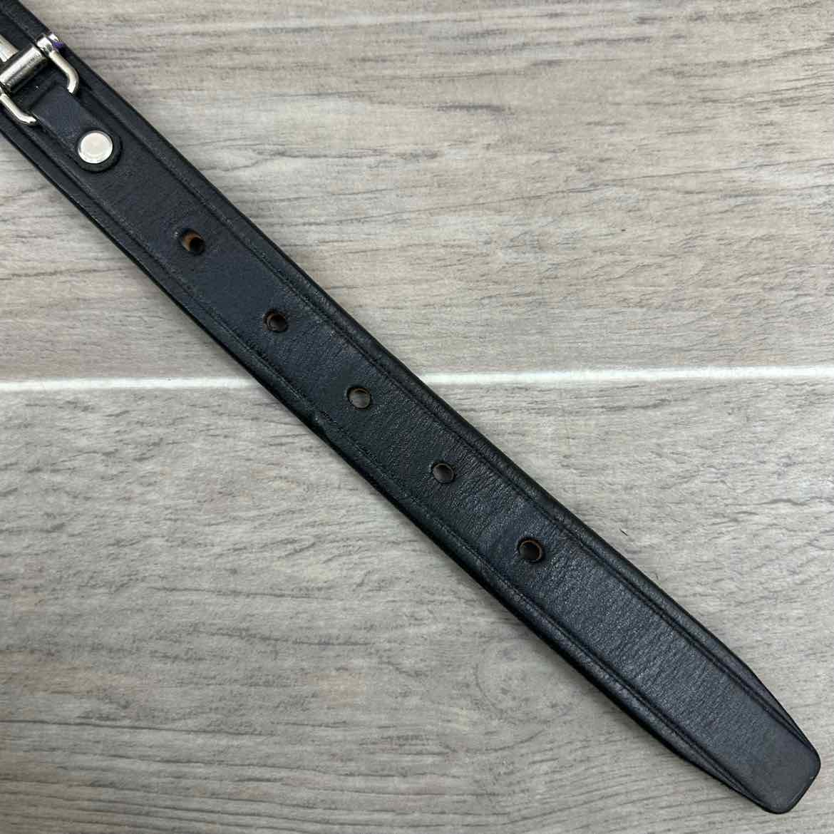 Tory Leather Snaffle Bit Belt, Black, 26