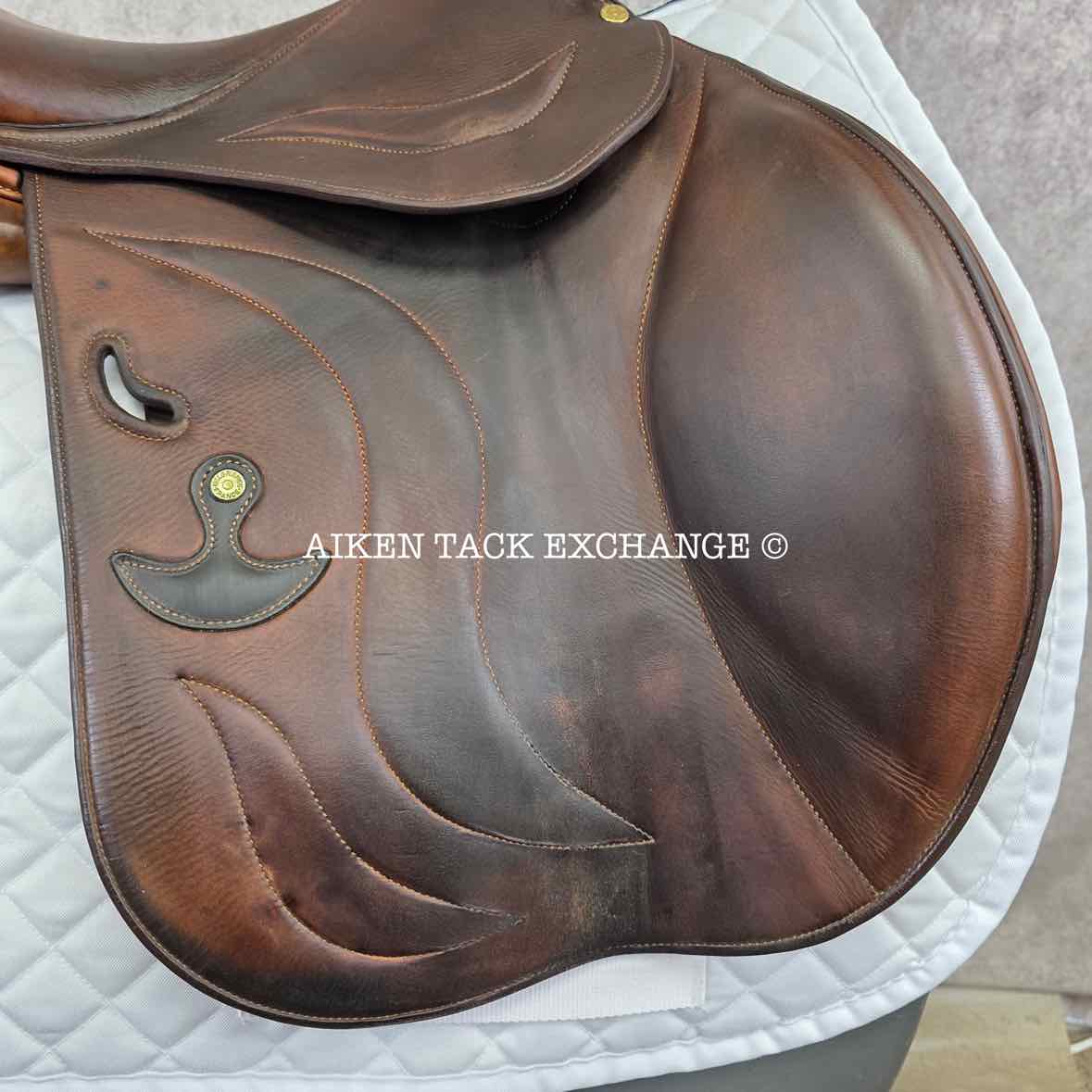 2013 Bruno Delgrange Athena Close Contact Jump Saddle, 17" Seat, 4A Flap, Medium Tree, Foam Panels, Full Calfskin Leather