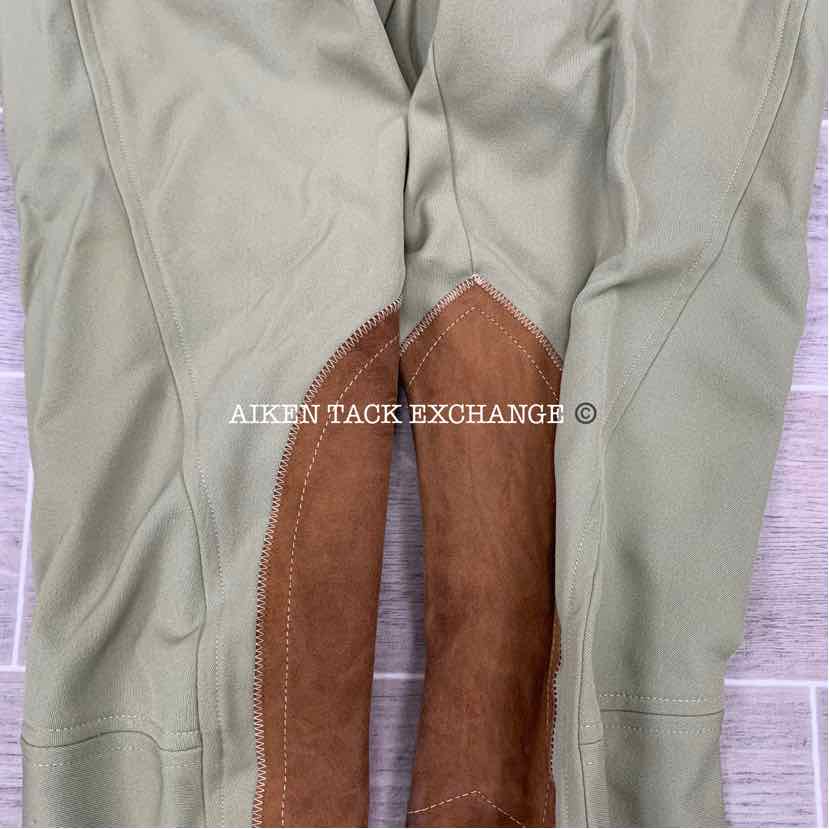 Tailored Sportsman Supreme Hunter Side Zip Knee Patch Breeches, Size 24 R