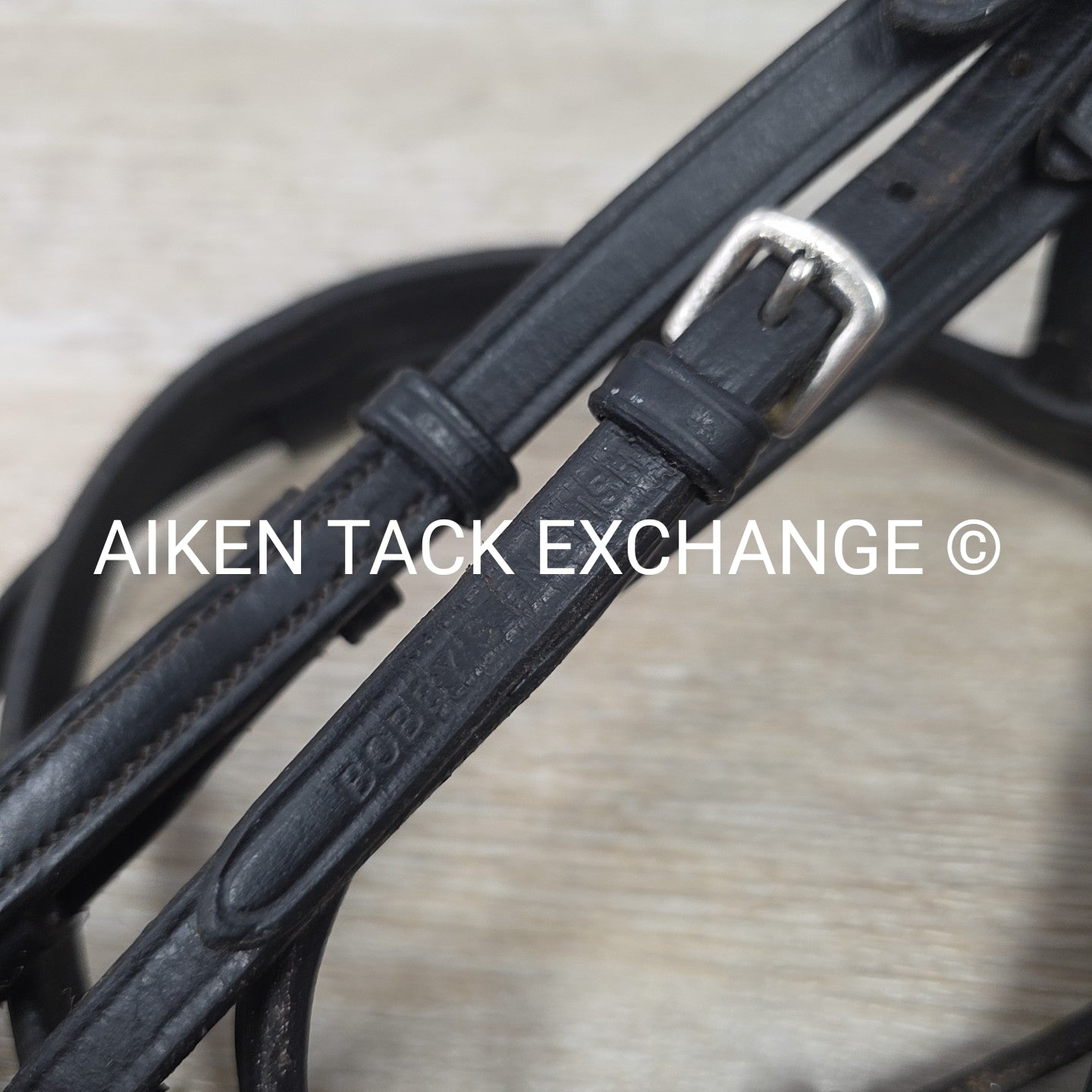 Bobby's English Tack Bridle, No Reins, Black, Size Pony