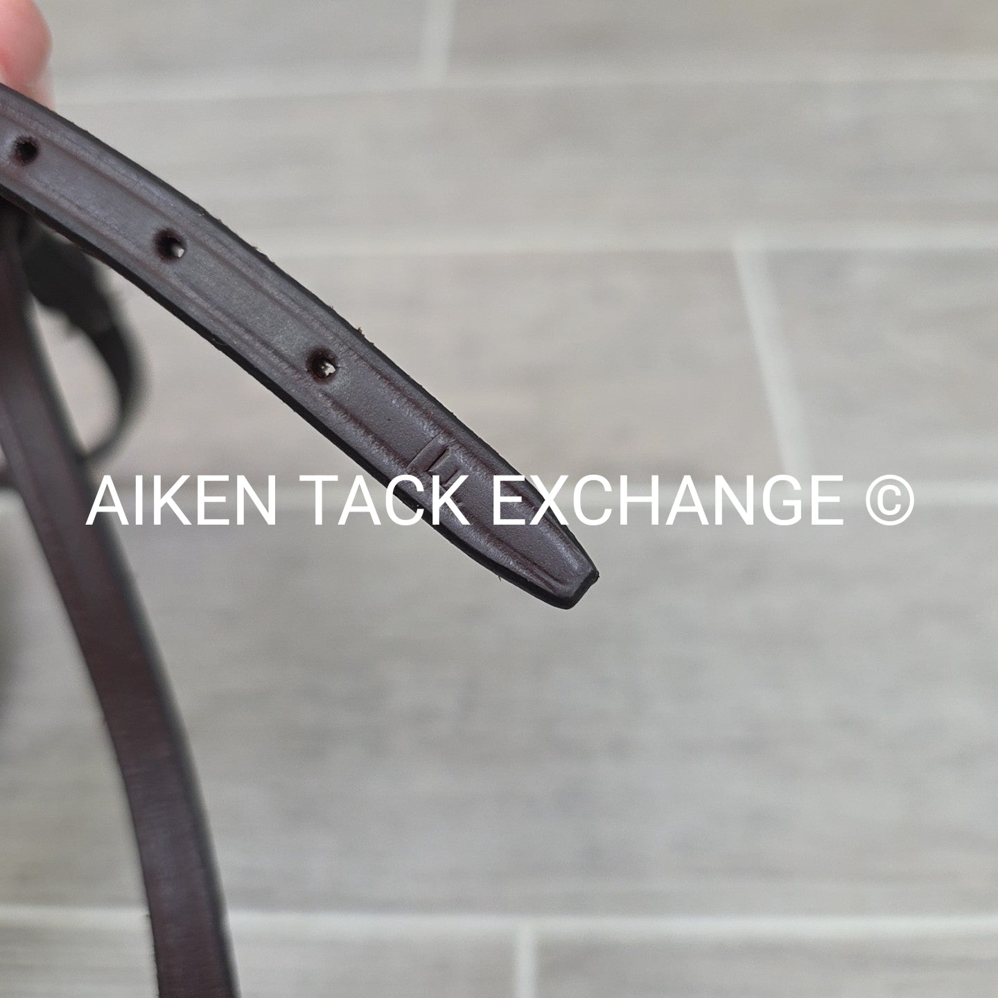 Plain Raised Noseband with Matching Browband, Brown, Size Full