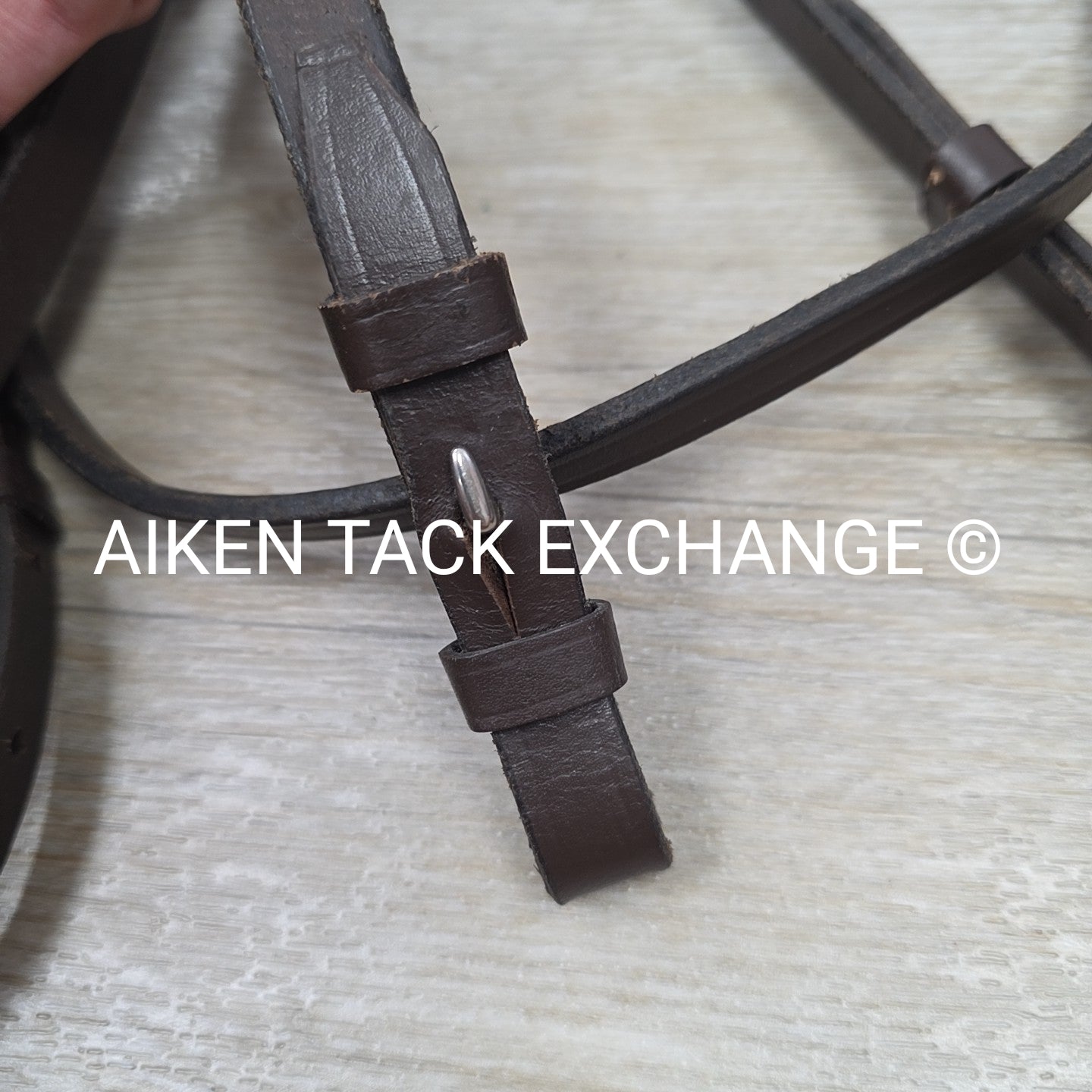 Plain Raised Weymouth Double Bridle with Curb Rein, Brown, Size Full