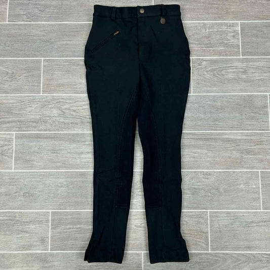 ELT Children's Full Seat Breeches, Black, Size 12, Brand New