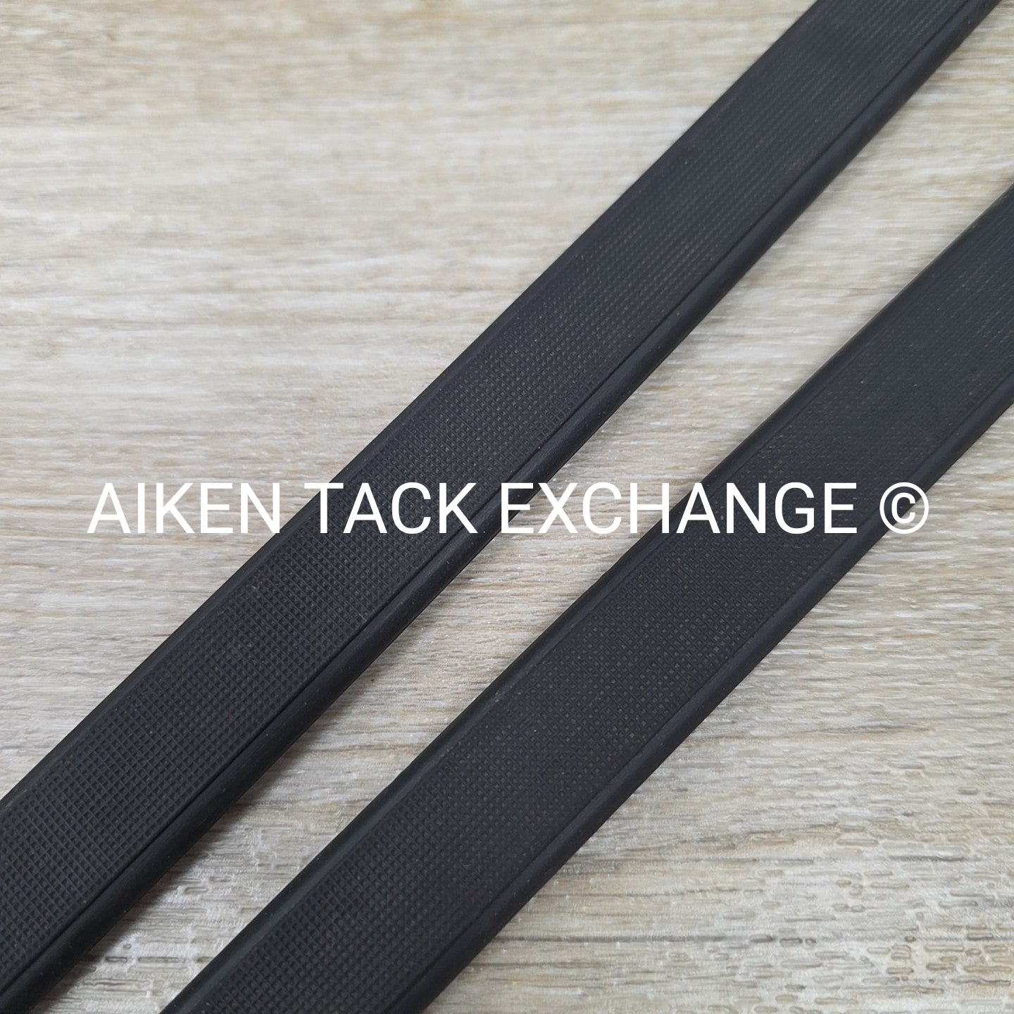 Stubben Rubber Reins, Black, 56"