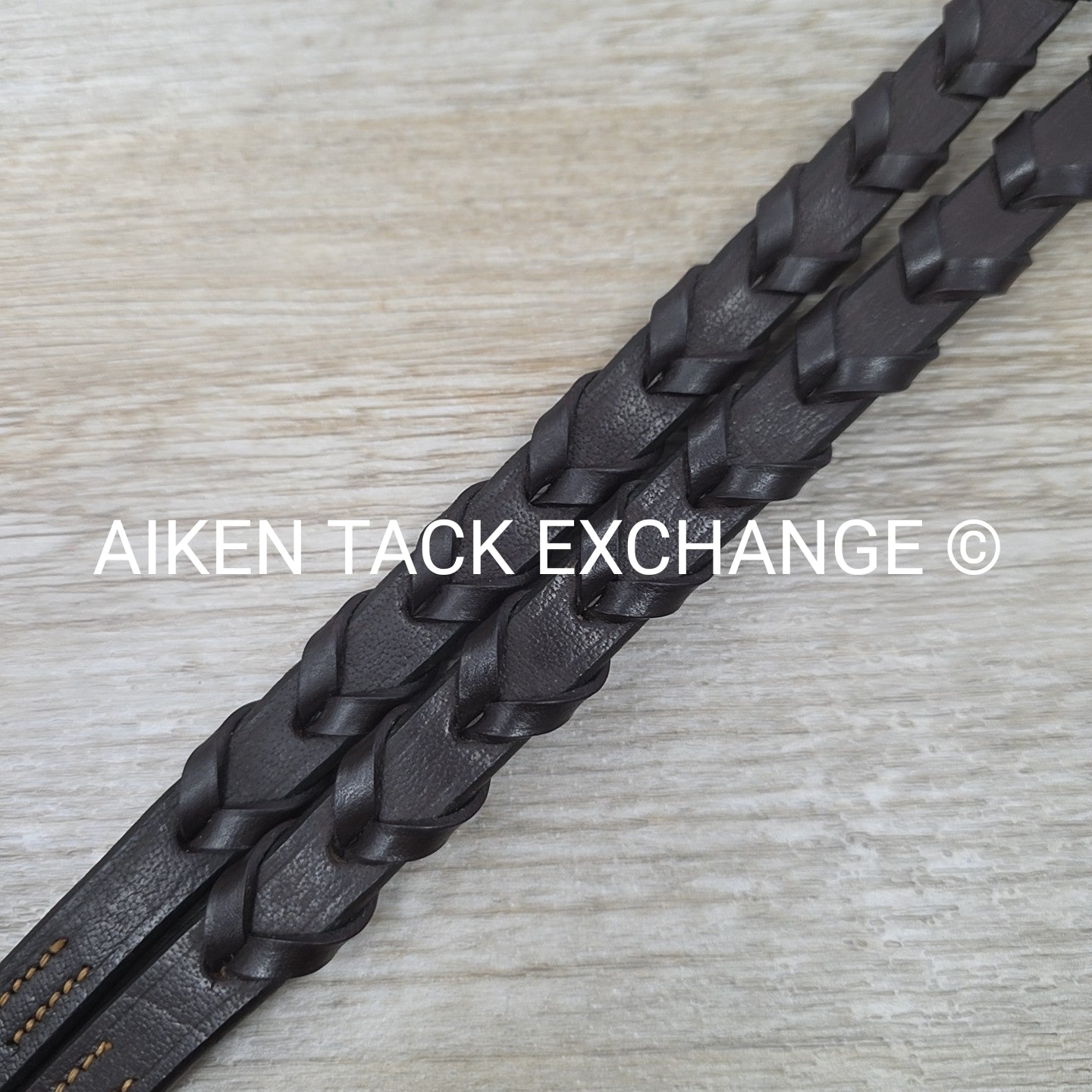 Bobby's English Tack Plain Laced Reins, Brown, 66"