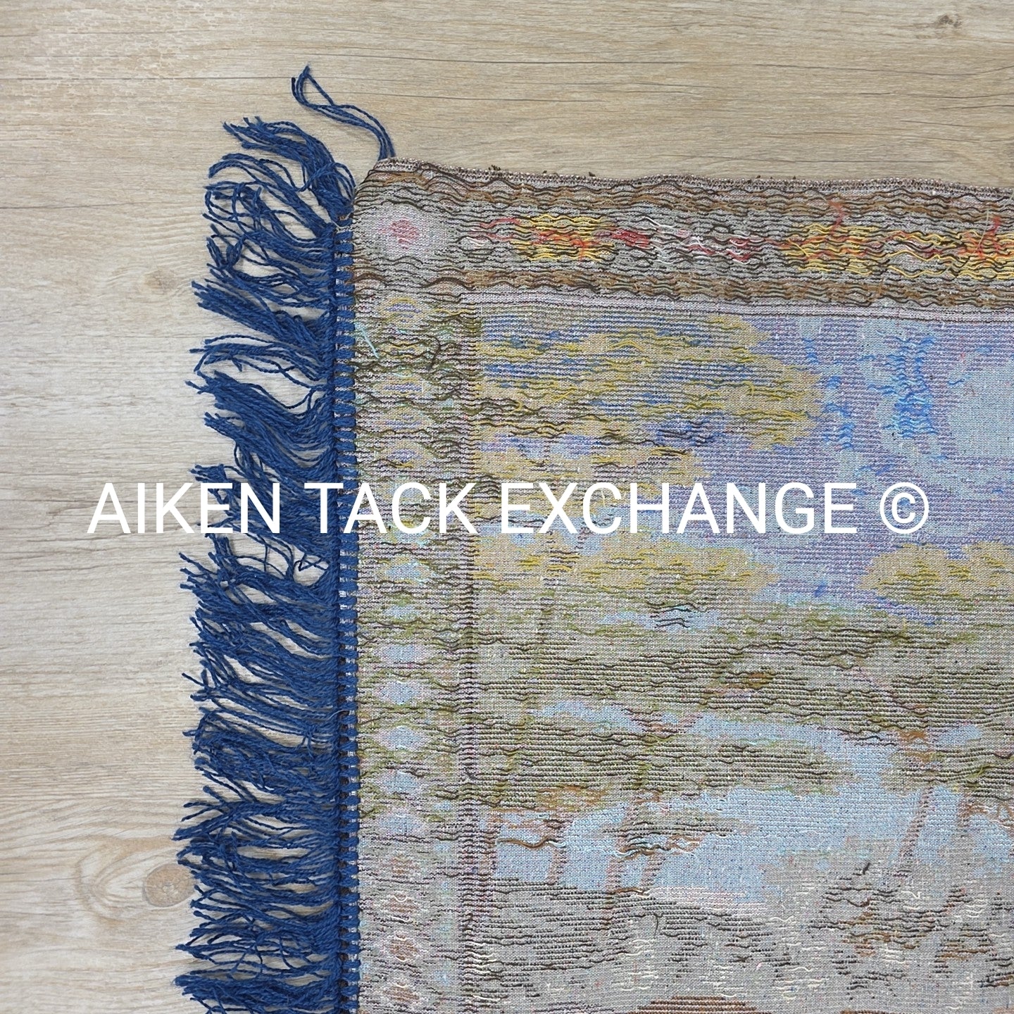 Vintage P & C Woven Velvet Tapestry w/ Horse Scene