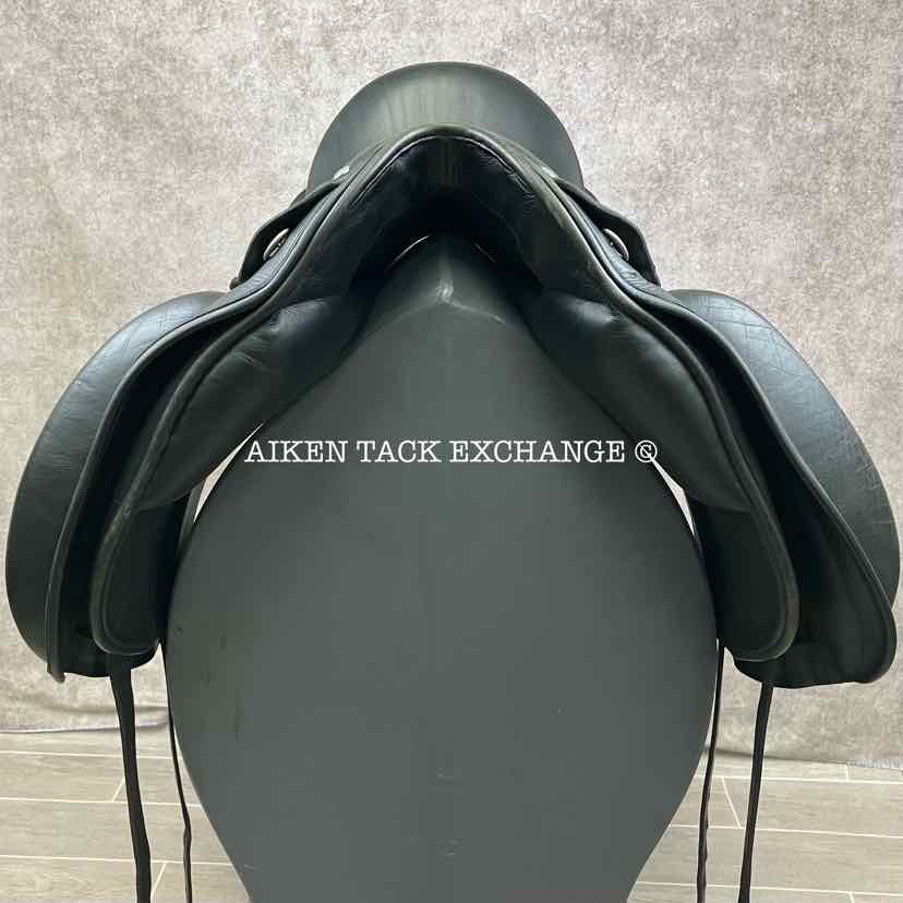 Patrick Saddlery Equation Dressage Saddle, 18" Seat, Short Flap, Extra Wide Tree, Wool Flocked Panels