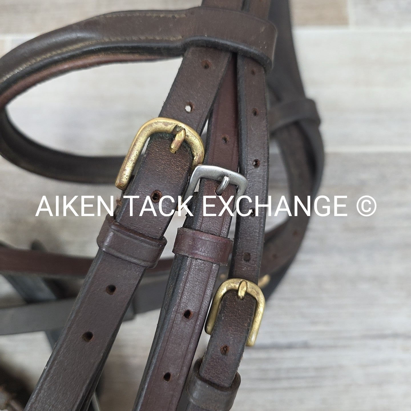 Various Brands Flash Bridle, No Reins, Brown, Size Full