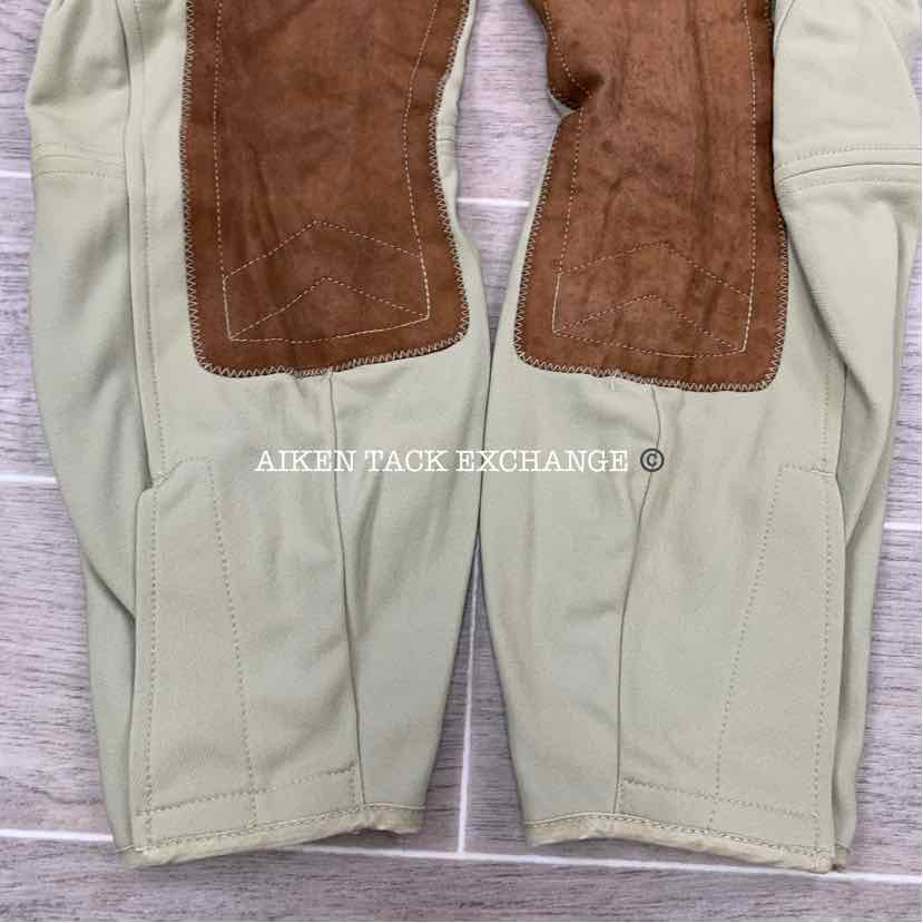 Tailored Sportsman Supreme Hunter Side Zip Knee Patch Breeches, Size 24 L