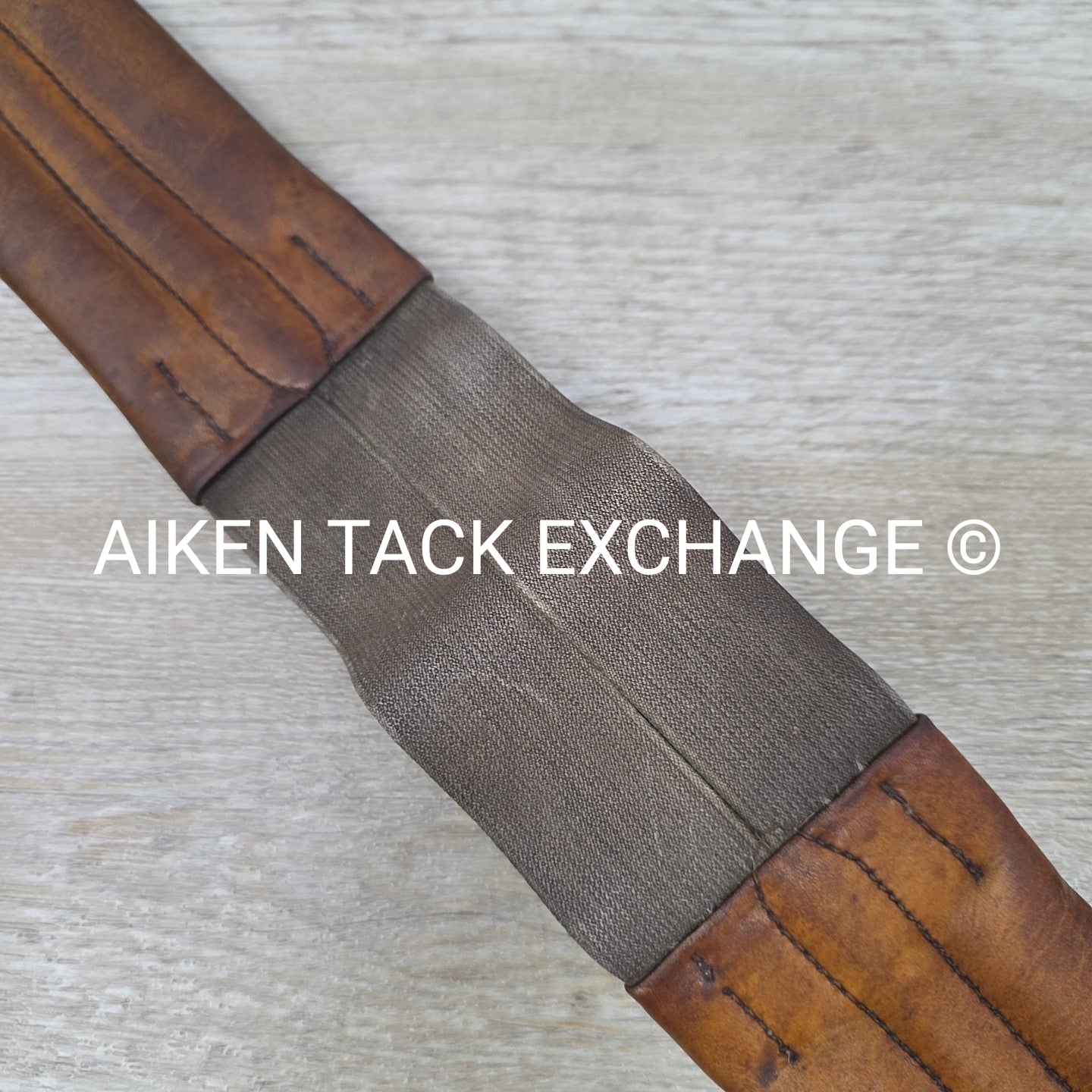 Mortack Girth with Double Elastic, Brown, 46"