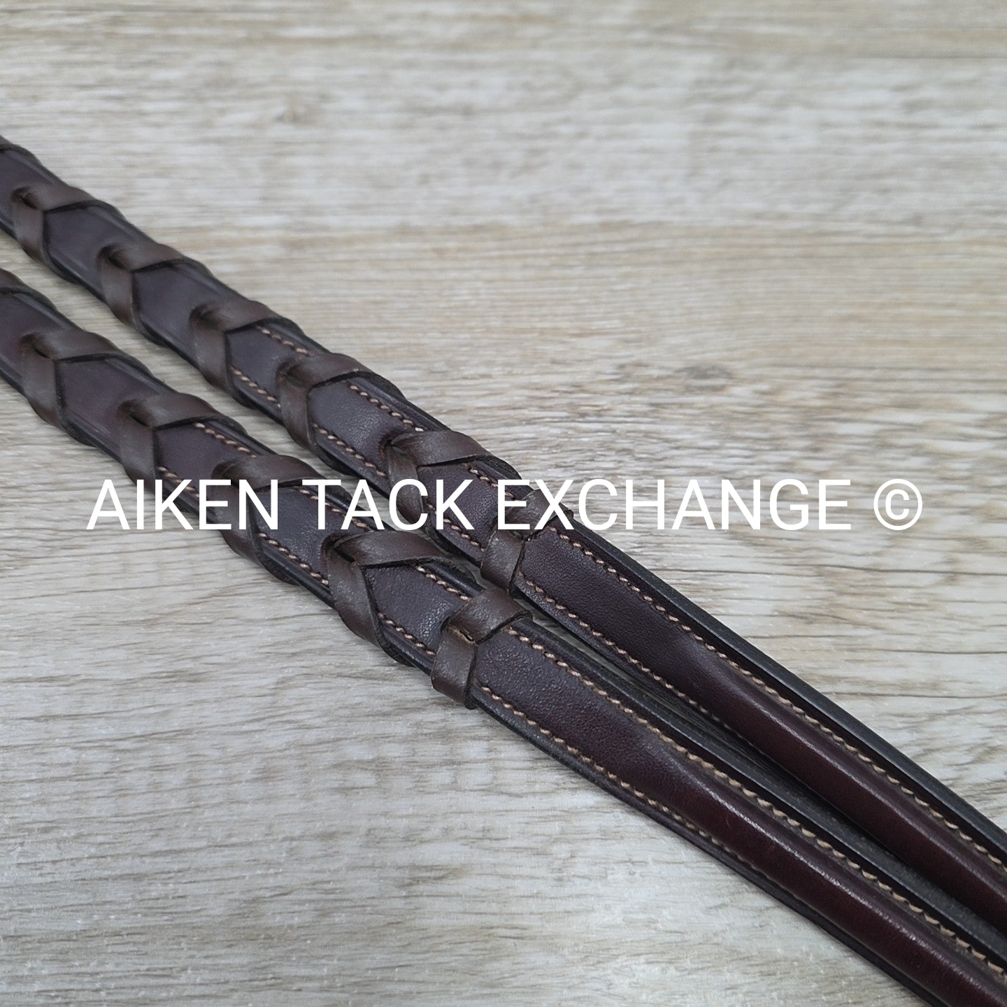 Harmohn Kraft Americana Fancy Stitched Laced Reins, Brown, 56"