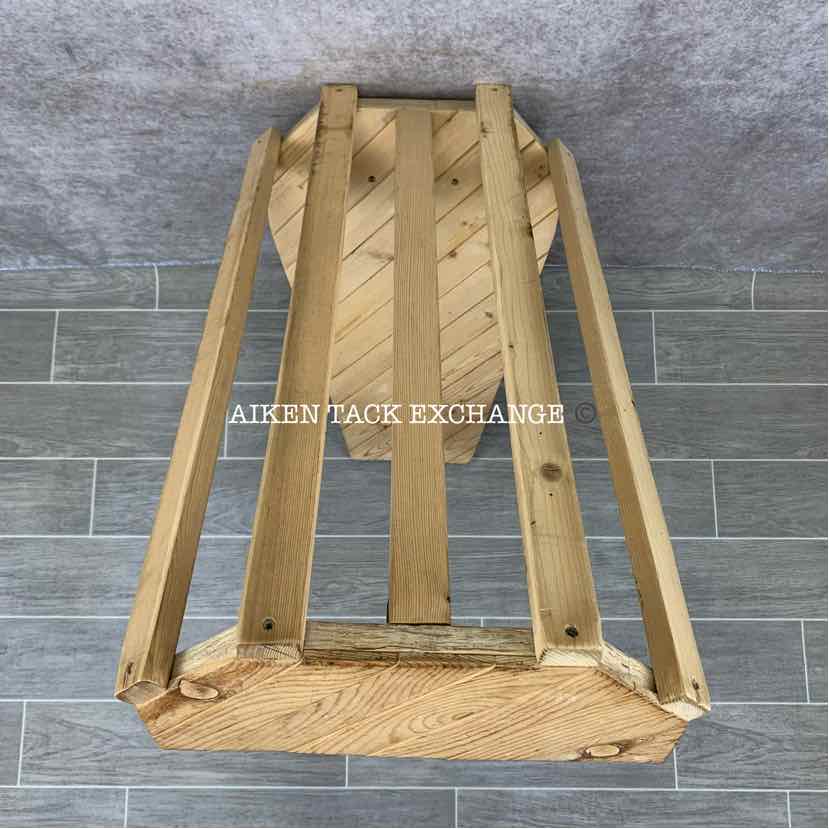 Wooden Wall-Mount Western Saddle Rack