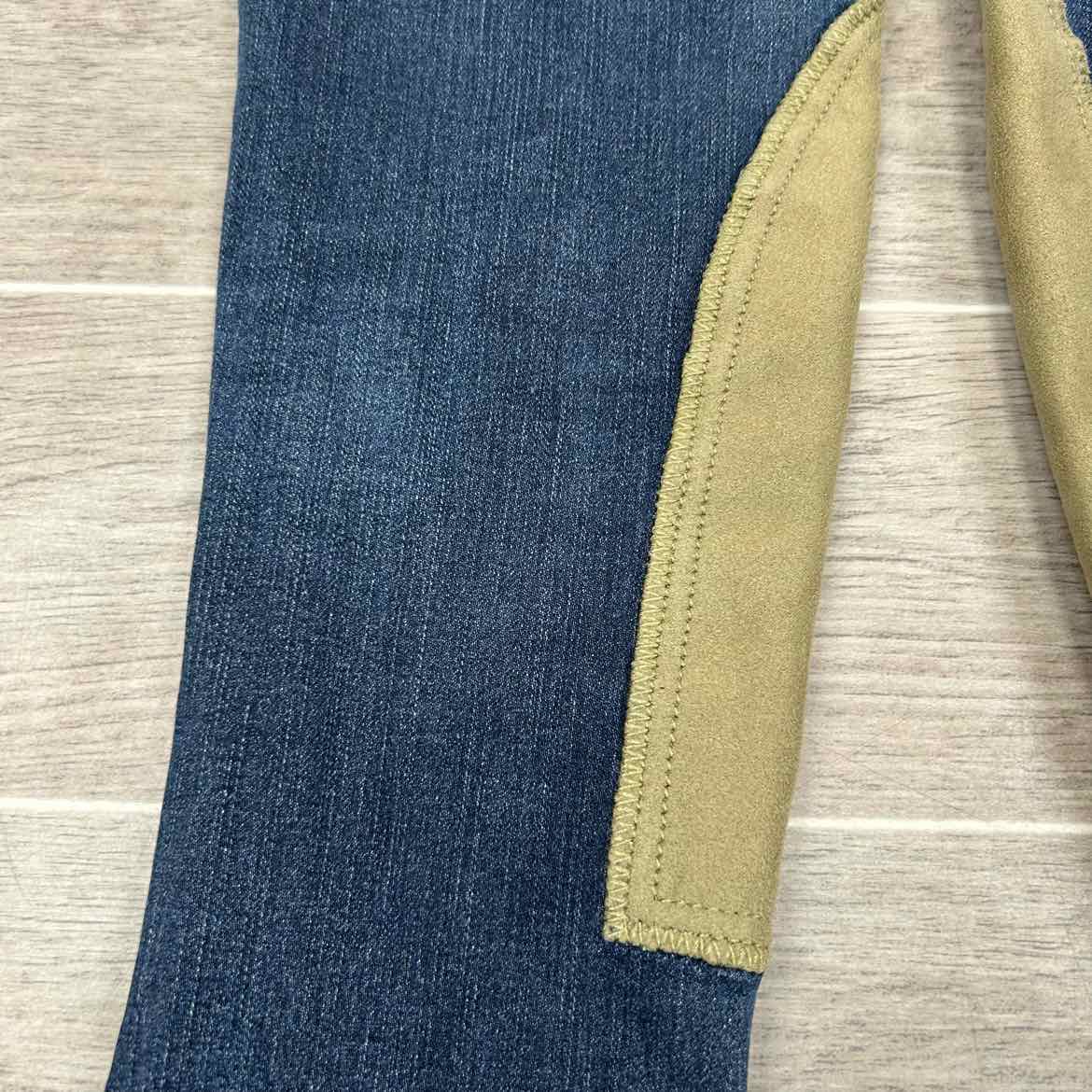 Goode Rider Knee Patch Denim Breeches, Size 28 L