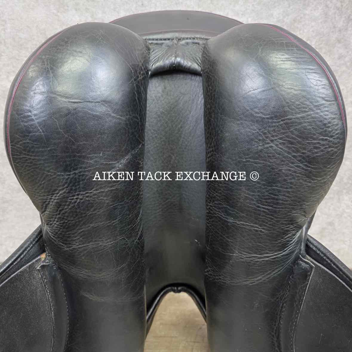 JRD Alvina Dressage Saddle, 18" Seat, Medium Wide Tree, Wool Flocked Panels