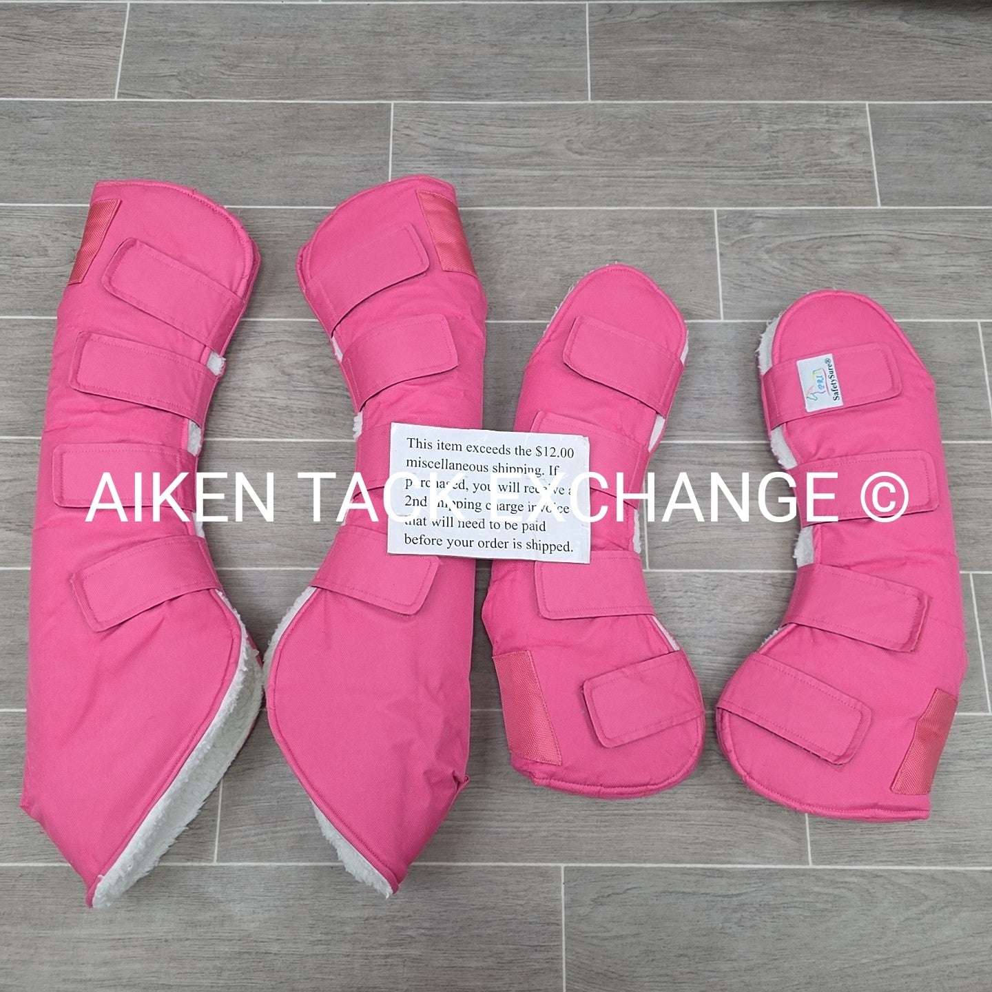 PRI Safety Sure Shipping Boots, Pink, Set of 4, Size Pony