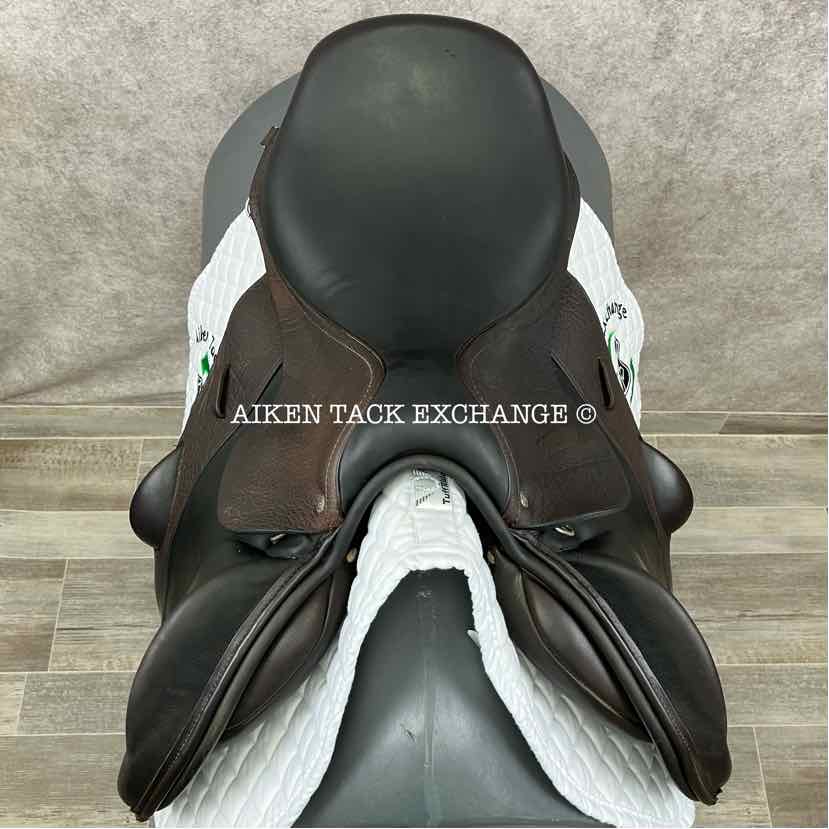 2014 Custom Saddlery Monte Carlo Monoflap Jump Saddle, 17" Seat, Forward Flap, Adjustable Tree, Wool Flocked Panels