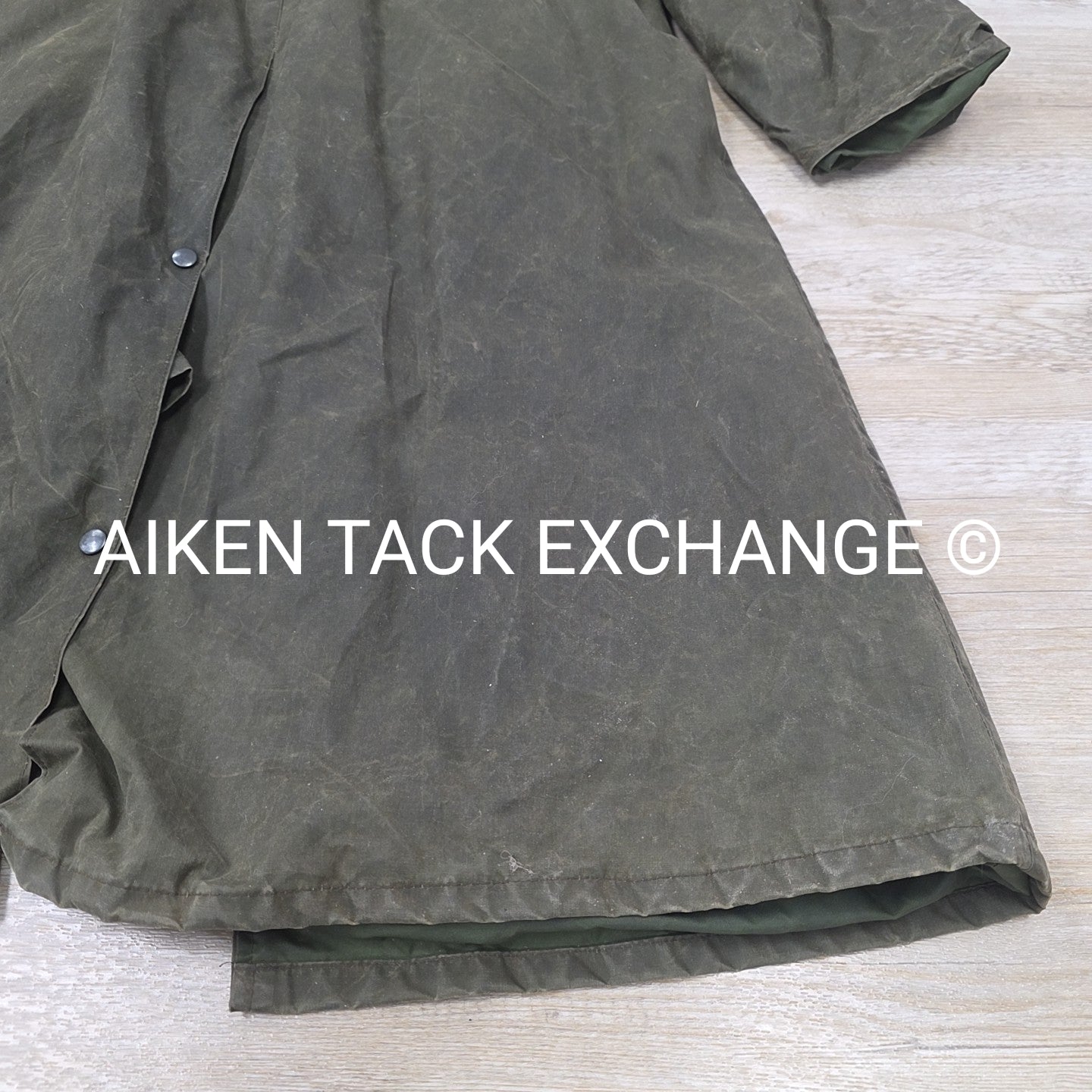 Country Leisure Wear Waxed Trench Coat, Size Large