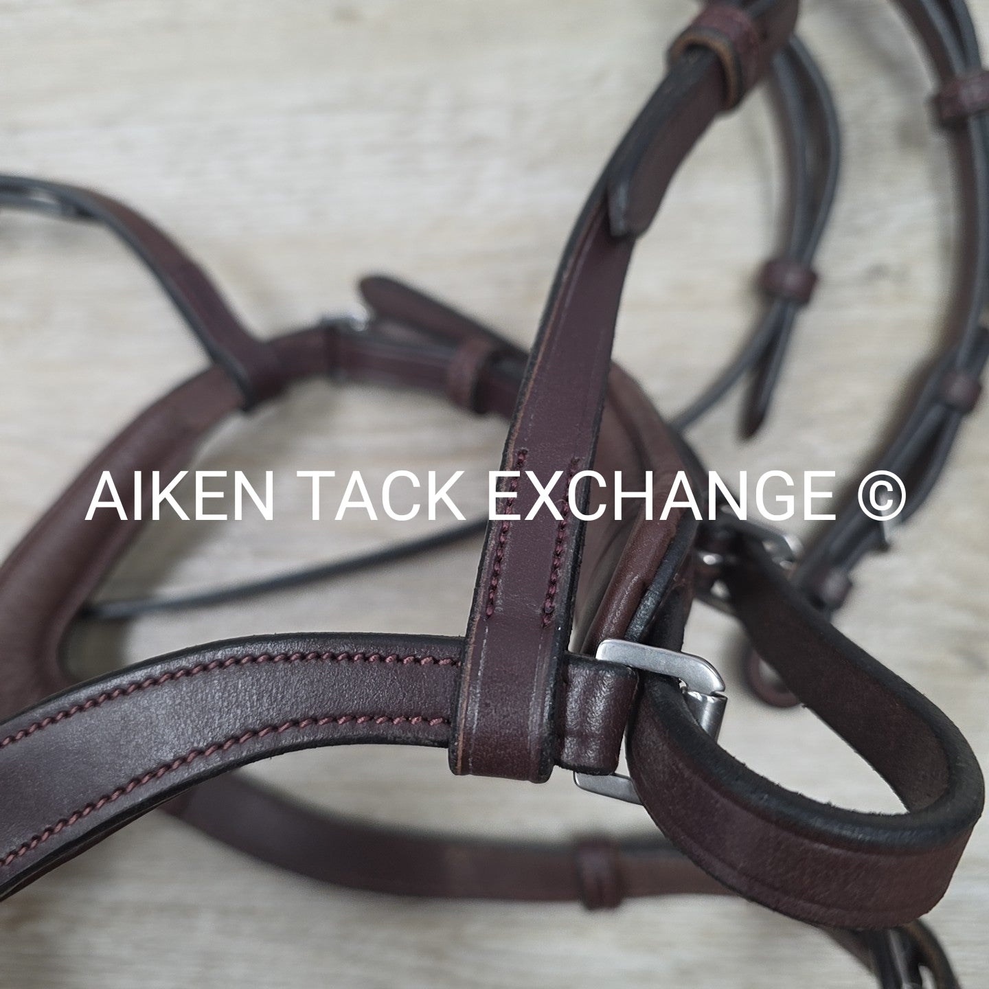 Artemis Equestrian Victory Bridle, Missing Browband, No Reins, Brown, Oversize