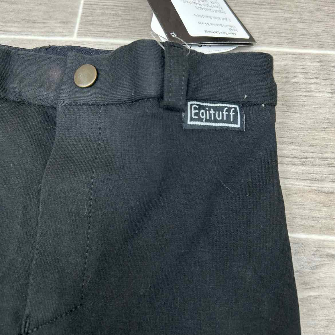 Eqituff Children's Knee Patch Breeches, Black, Size 6, Brand New