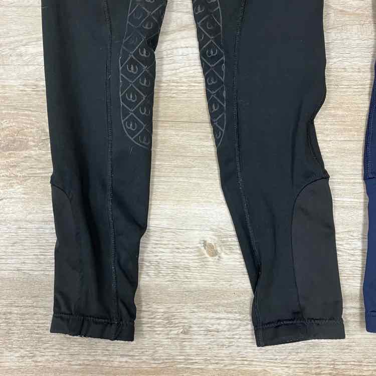 BARGAIN BUNDLE: 2 Pair Ovation Silicone Grip Knee Patch Tights, Size Large