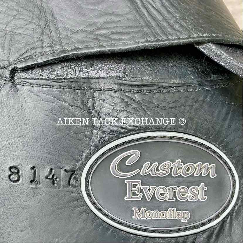 2015 Custom Saddlery Everest Monoflap Dressage Saddle, 17.5" Seat, Adjustable Tree, Wool Flocked Panels