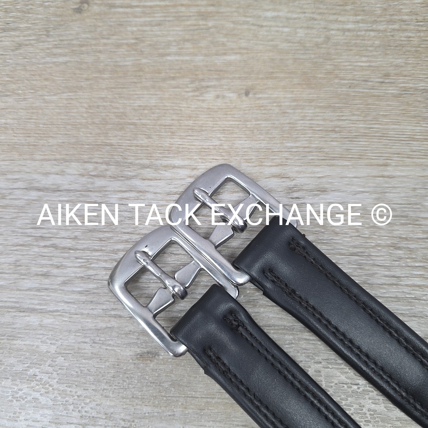 Shires Easy Care None Stretch Stirrup Leathers, Black, 54"