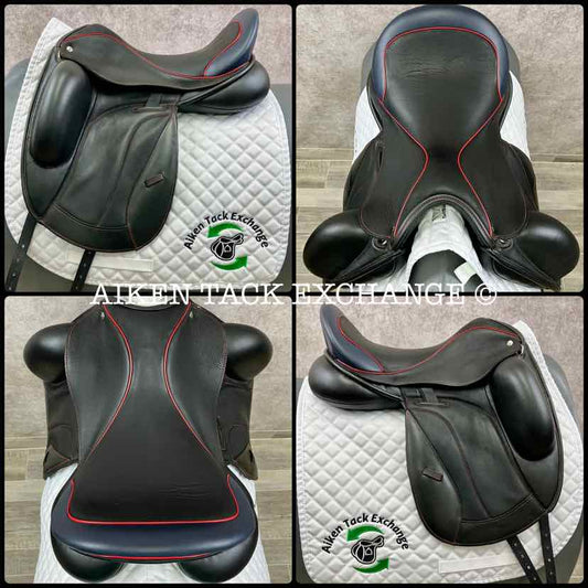 2021 Custom Saddlery Icon Flight Monoflap Dressage Saddle, 17.5" Seat, Short Flap, Adjustable Tree, Wool Flocked Panels