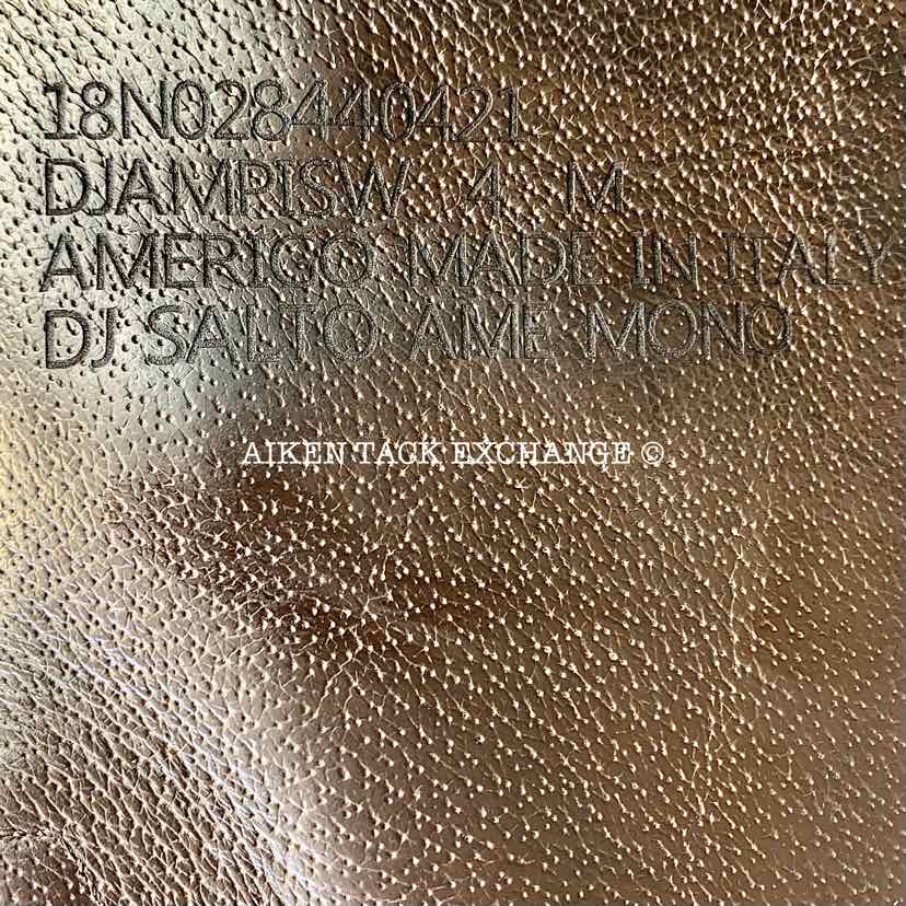 **SOLD** 2021 Amerigo DJ Salto Pinerolo Monoflap Jump Saddle, 18" Seat, M/MW Tree, Wool Flocked Panels