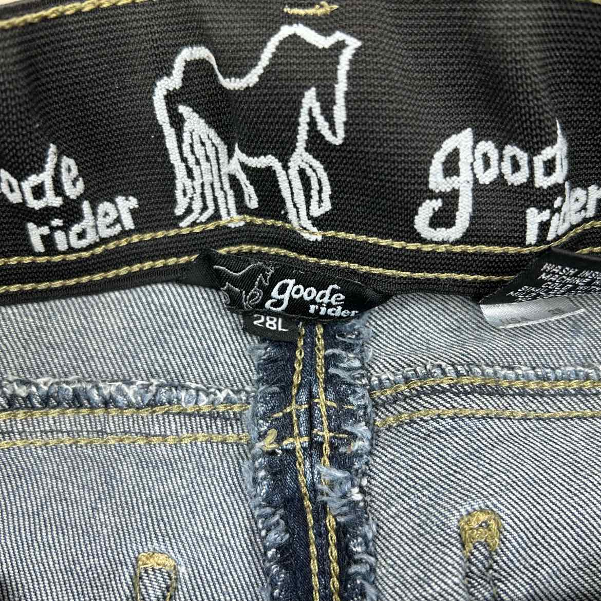 Goode Rider Knee Patch Denim Breeches, Size 28 L