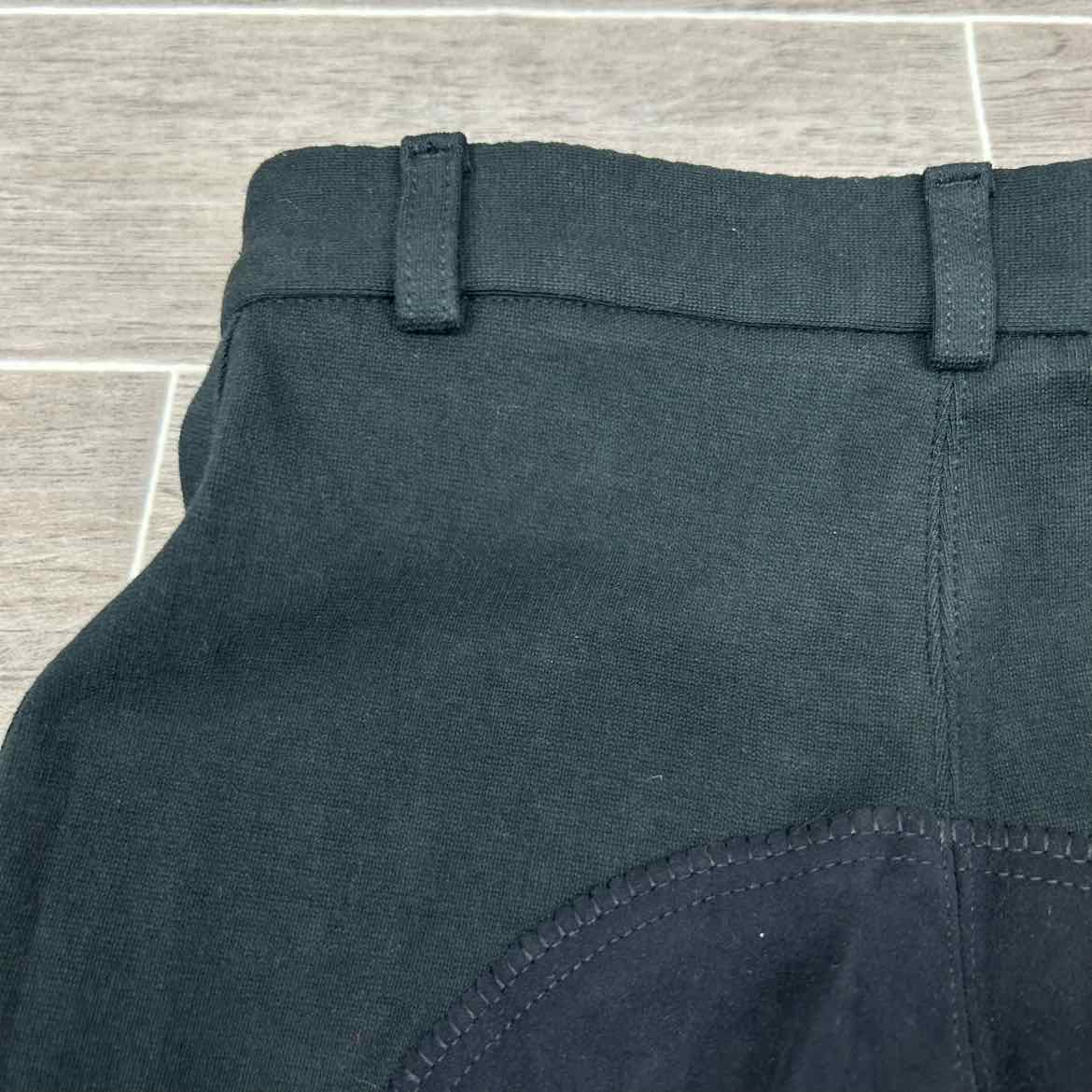 ELT Children's Full Seat Breeches, Black, Size 12, Brand New