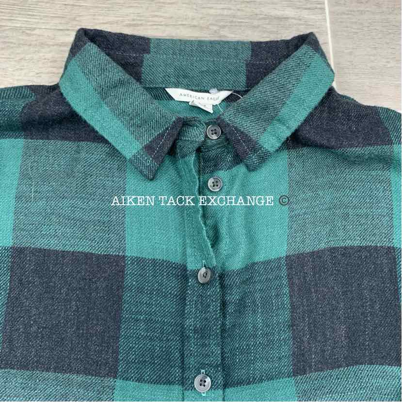 American Eagle Oversized Flannel Babydoll Shirt, Size Small, Brand New