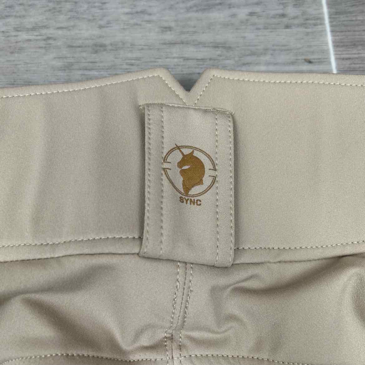 Sync Equestrian Winter Bliss Fleece Lined Full Seat Breeches, Size 30 R
