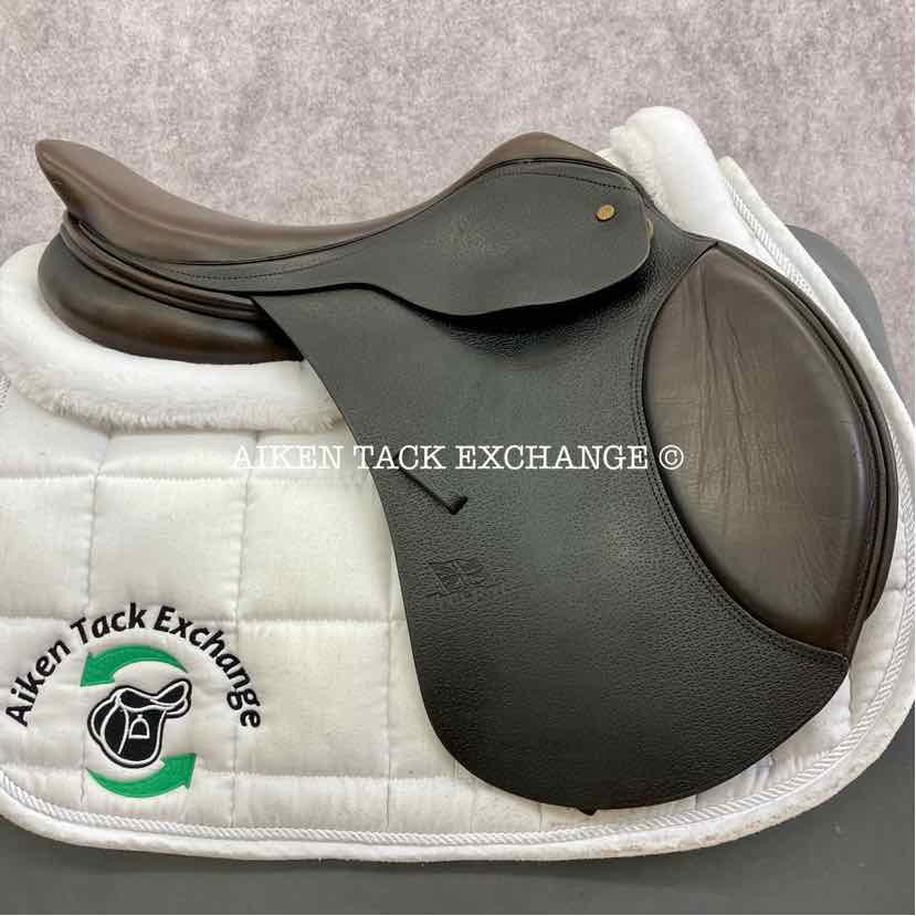True Brit All Purpose Jump Saddle, 17" Seat, Medium Tree, Foam Panels