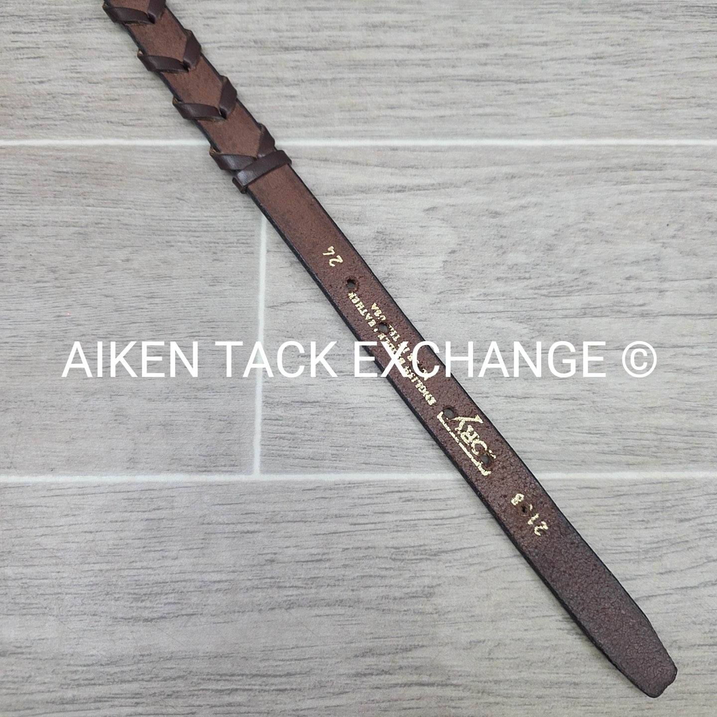 Tory Leather Laced Leather Belt, Brown, 24