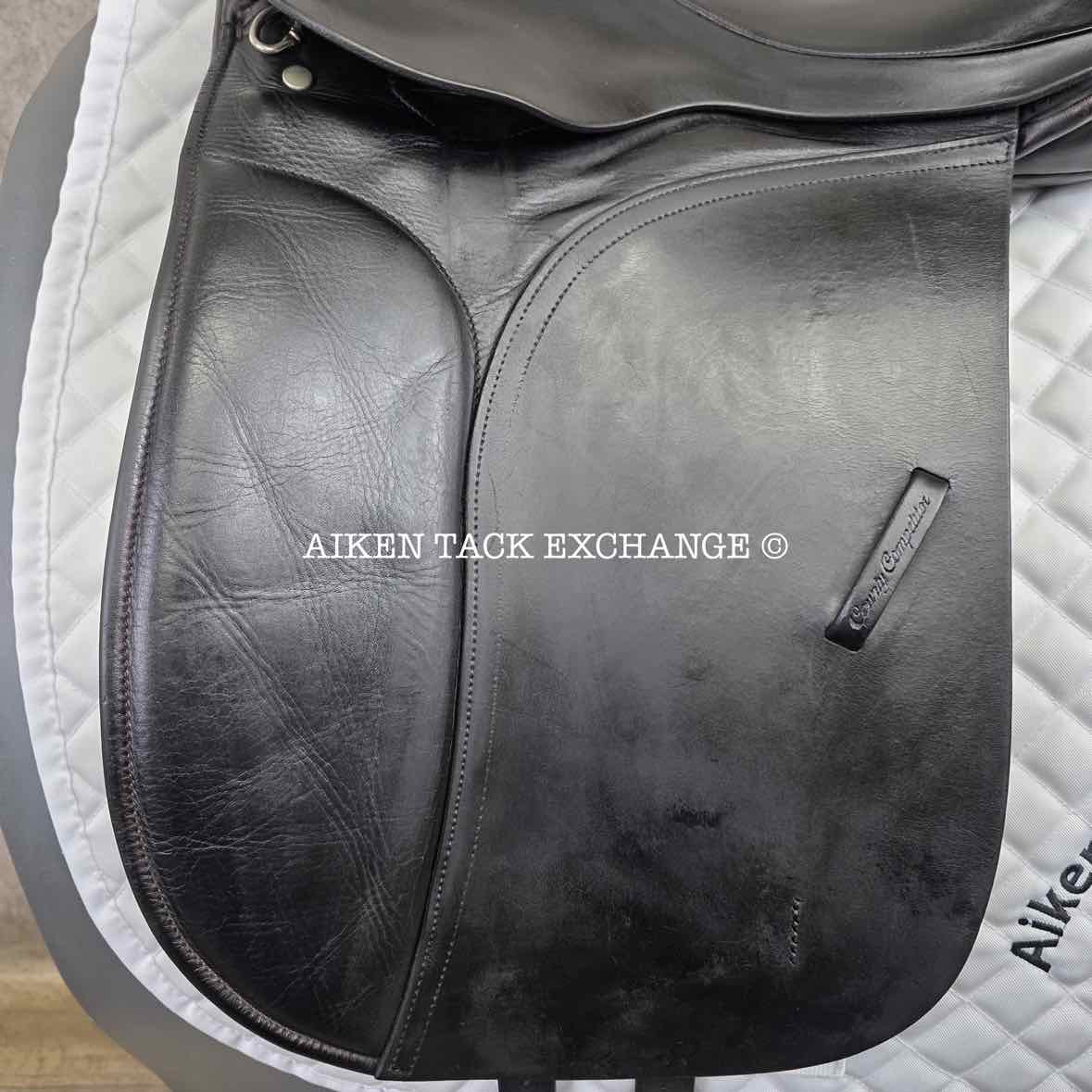 1997 County Competitor Dressage Saddle, 17" Seat, Wide Tree, Wool Flocked Panels