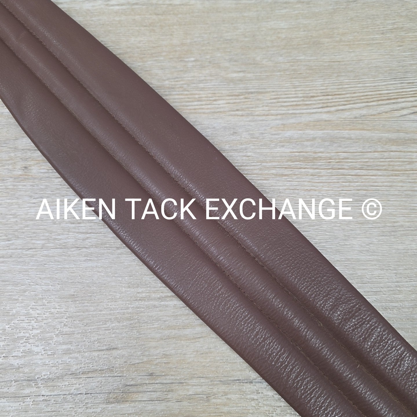 Leather Girth with Single End Elastic, Brown, 40"