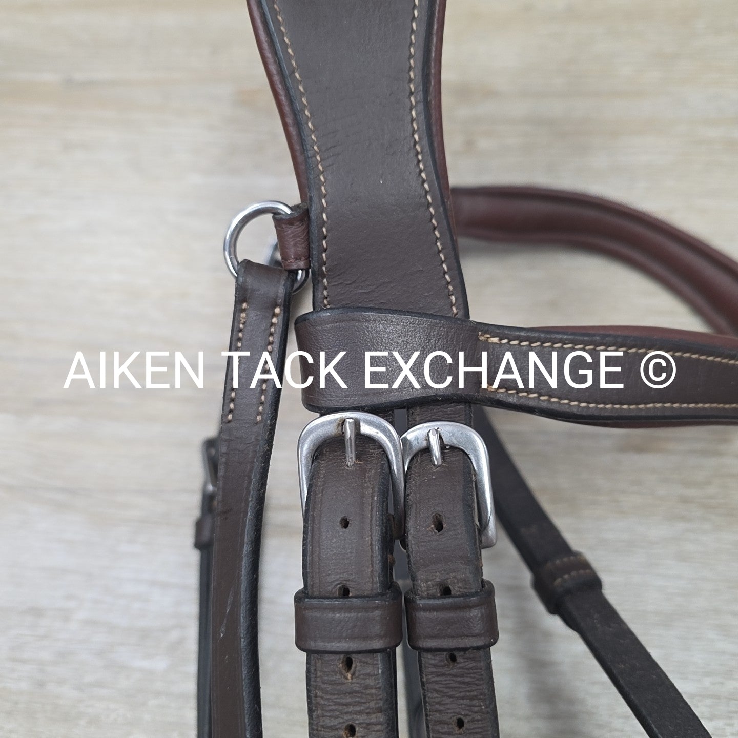 Dy'on Flash Noseband Bridle and Snap Hook with Matching Rubber Reins, Brown, Siz
