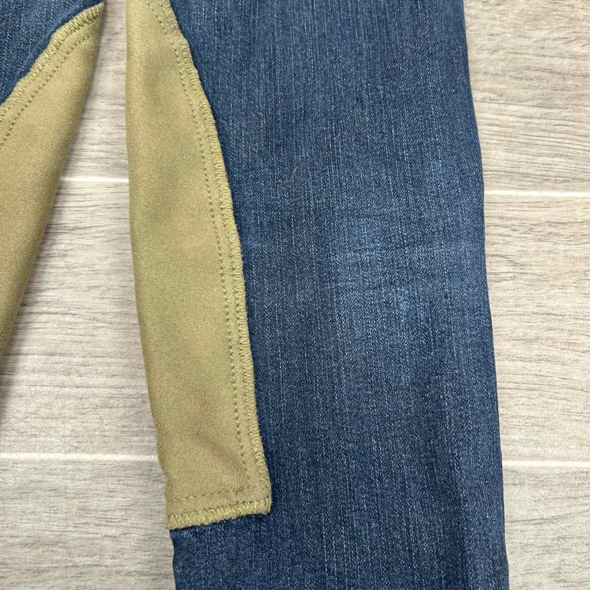 Goode Rider Knee Patch Denim Breeches, Size 28 L