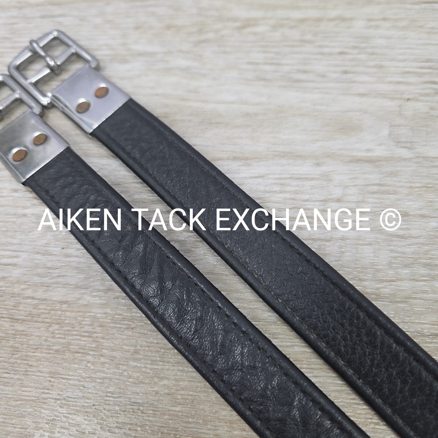 Beval Calfskin Lined Stirrup Leathers, Black, 60"