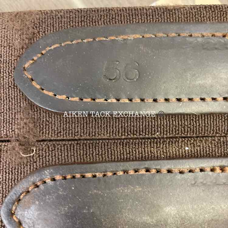 Dover Saddlery Leather Girth w/ Elastic on One End 56"